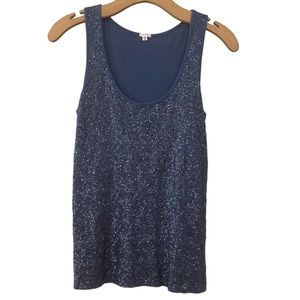 J. Crew Denim Color Sequin Tank Top. CL64